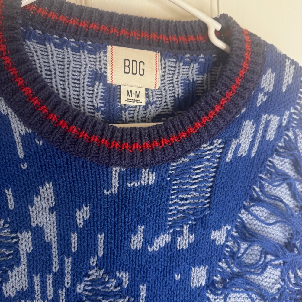 Urban Outfitters BDG Marlon Spliced Pullover Knit Sweater - Picture 4 of 6